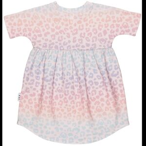 Huxbaby Rainbow Swril Dress. Pink print. Size 6-12 months
